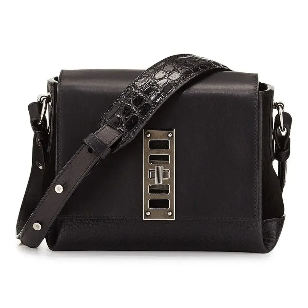 Proenza Schouler Black Leather Elliot Mini Shoulder Bag New Crossbody PS1